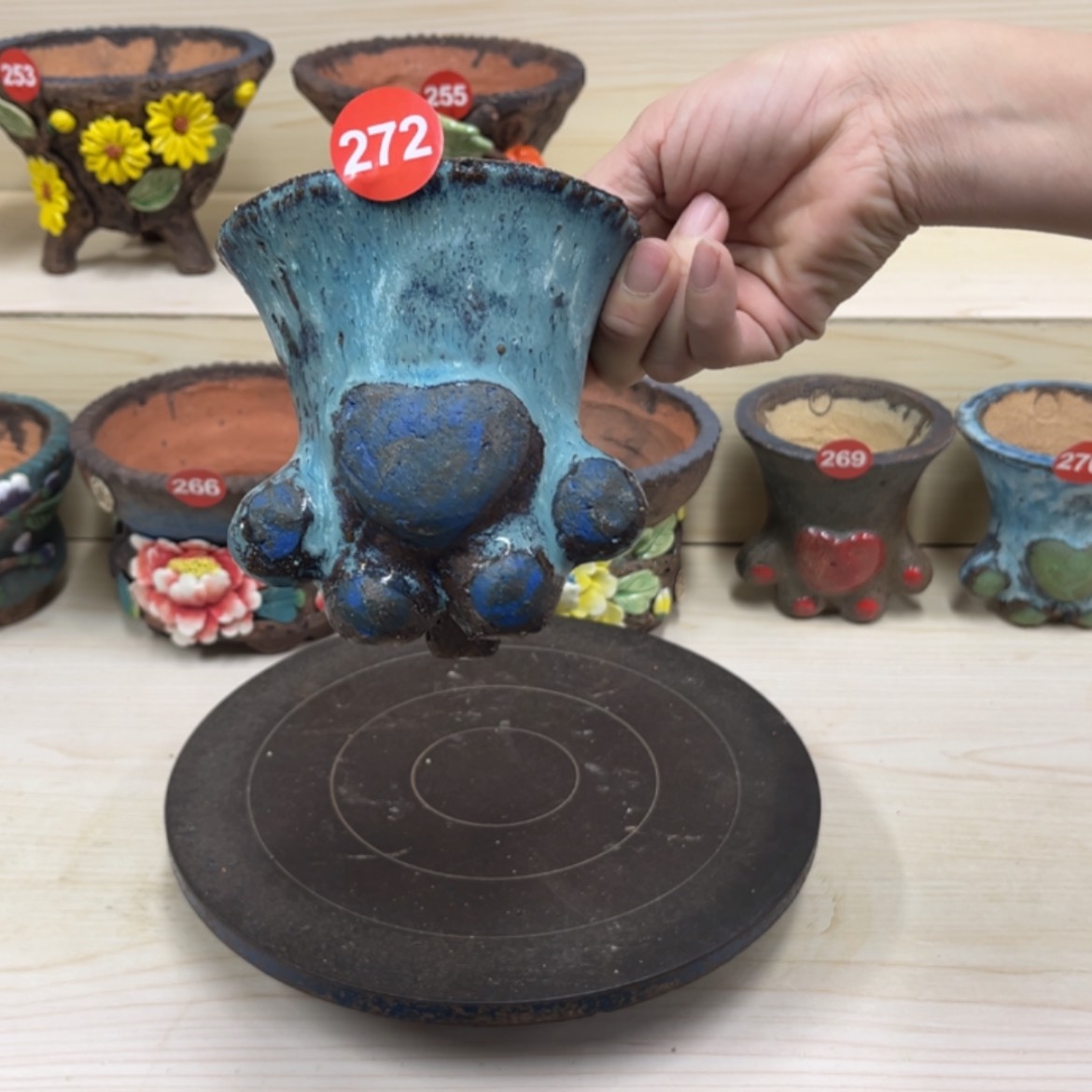 【闪购商品】紫砂花盆272号内口9外高12