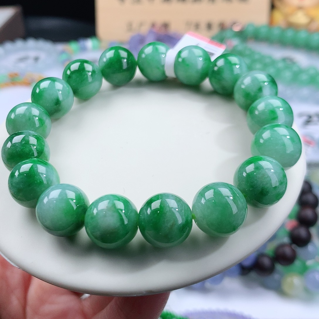 翡翠手链未镶嵌卡12