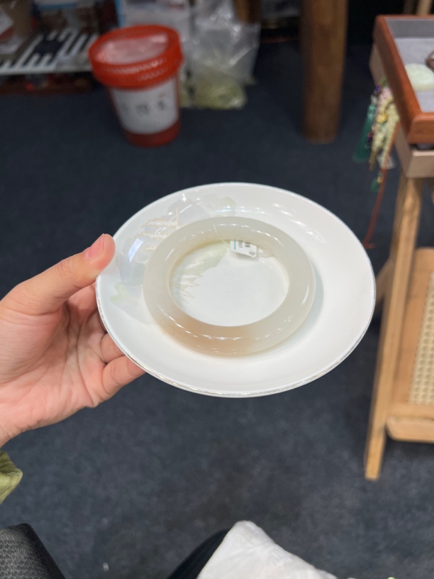 和田玉青海野牛沟粉白双色57