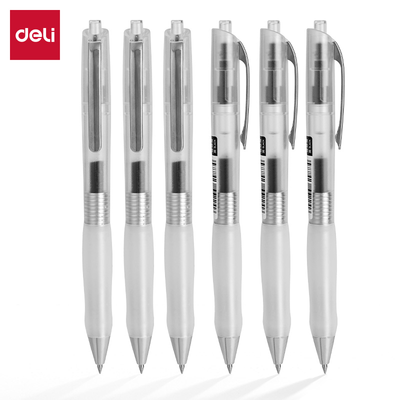 政霆得力S60Max弧度收口臻顺滑按动商务中性笔0.5mm子弹头