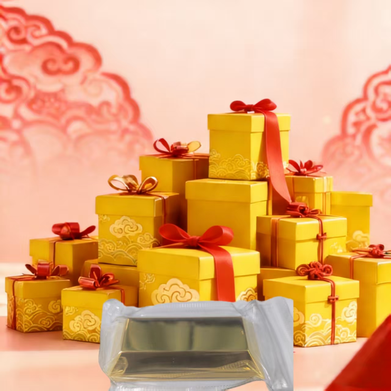 雪涧源创春节风格轻职风精美礼盒挂件-T447