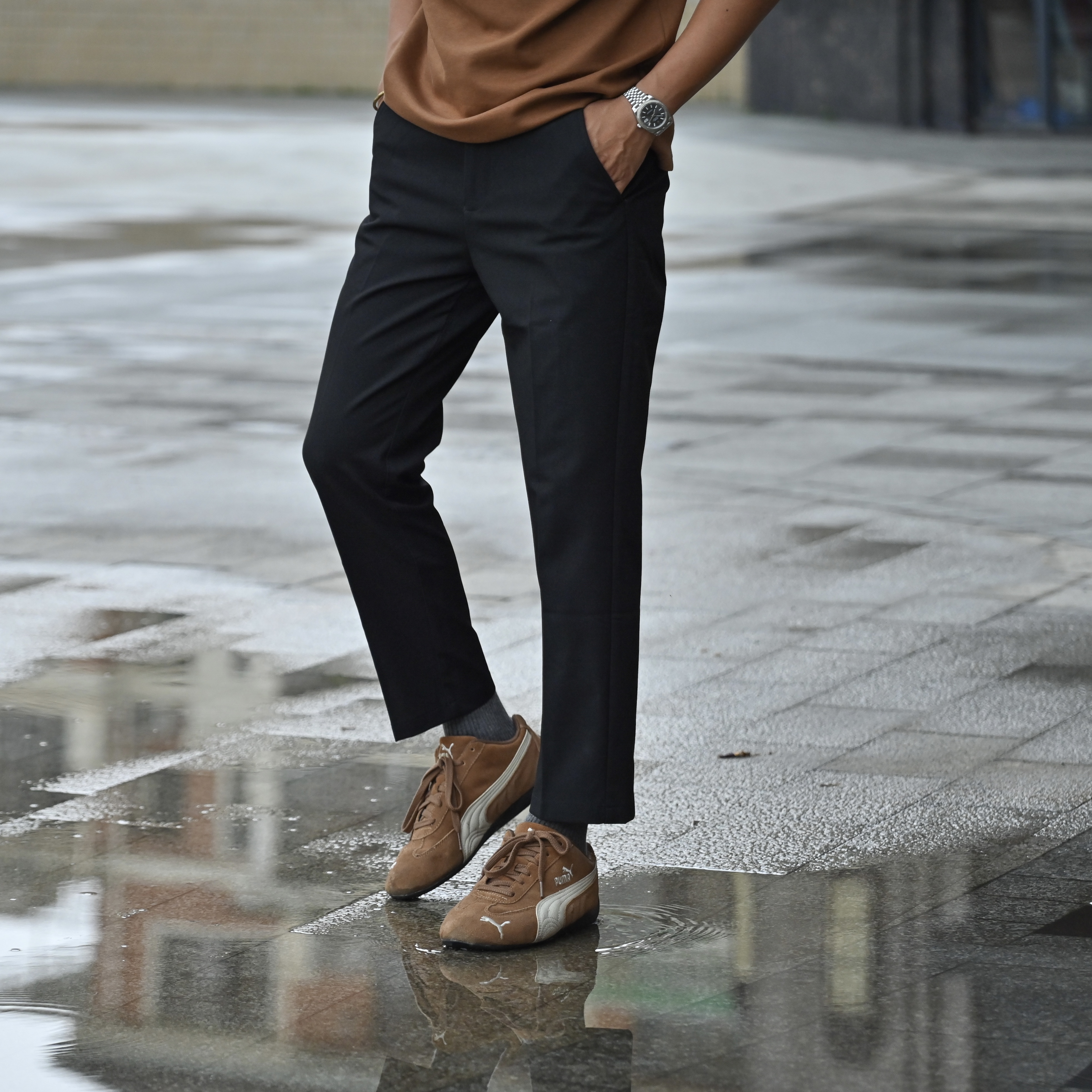  Yang • X • S 夏季男士修身休闲九分西裤纯色轻奢风正装裤商务裤