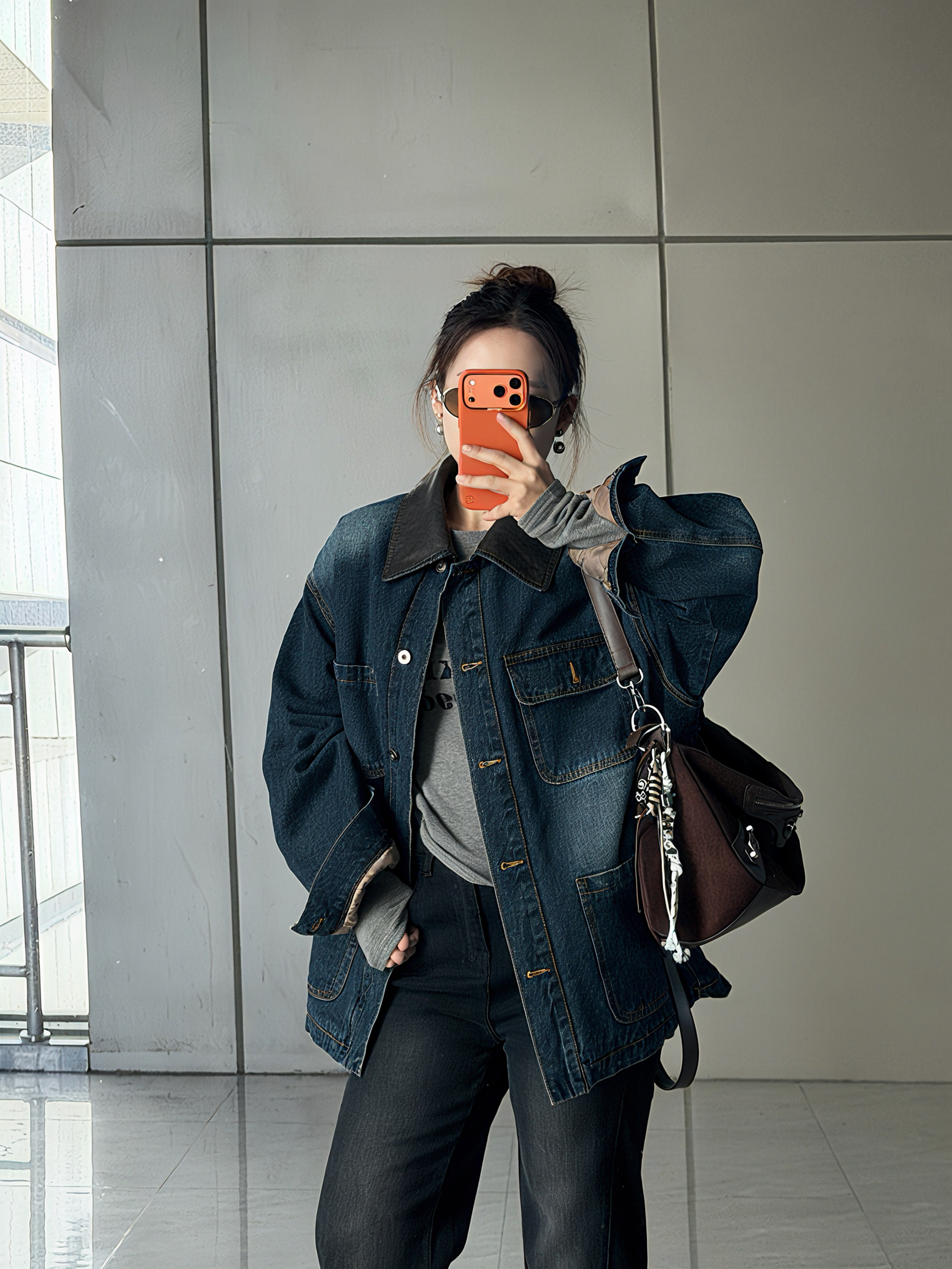 【HDH】冬季加绒加厚保暖休闲女款牛仔外套