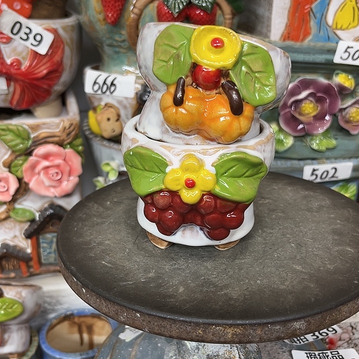 粗陶材质多肉花盆