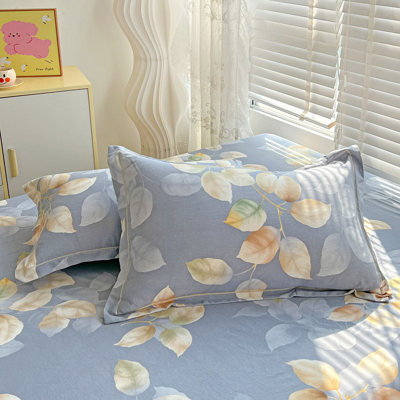 全棉100棉加厚加密透气亲肤床上单品印花款单枕套