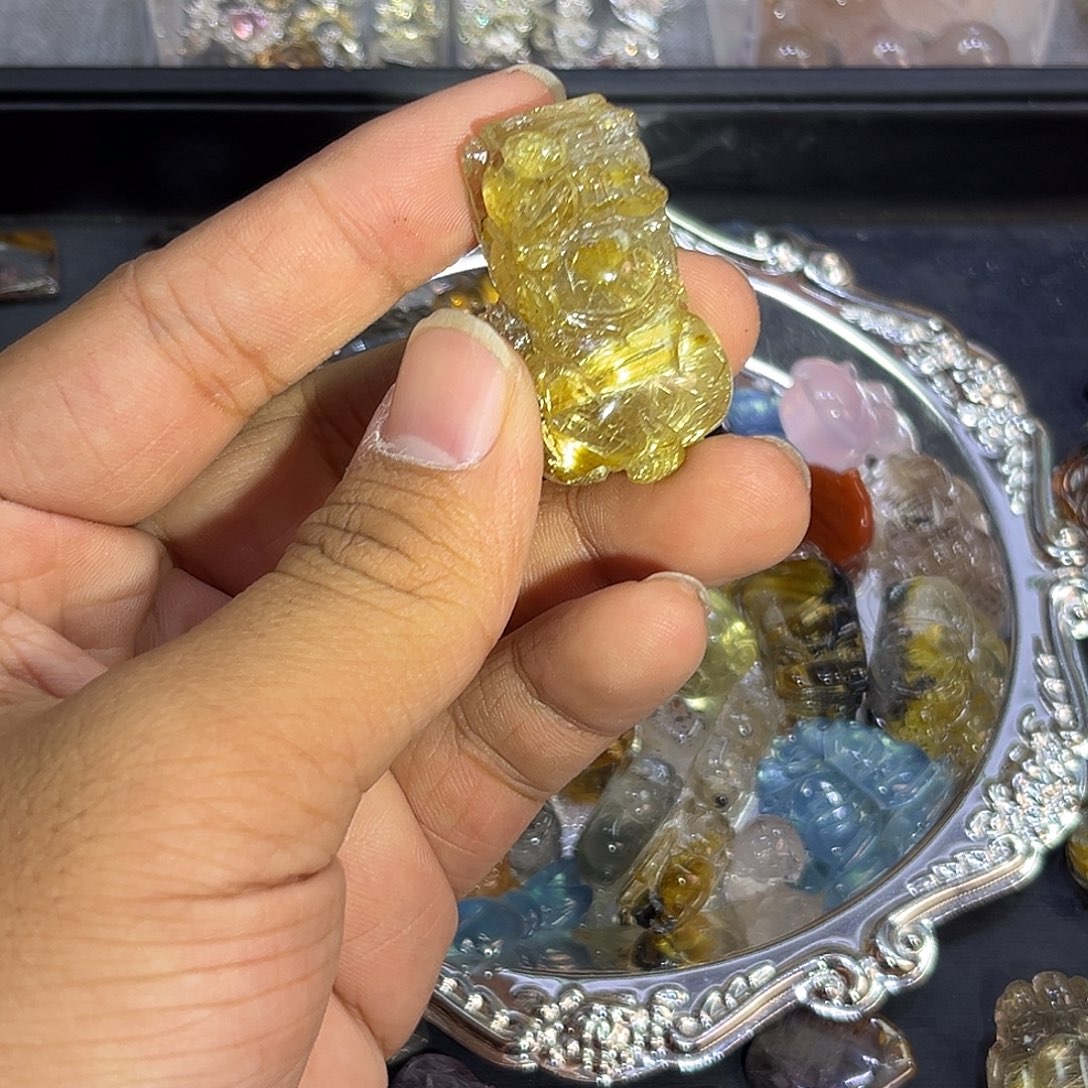 水晶颈饰未镶嵌钛金