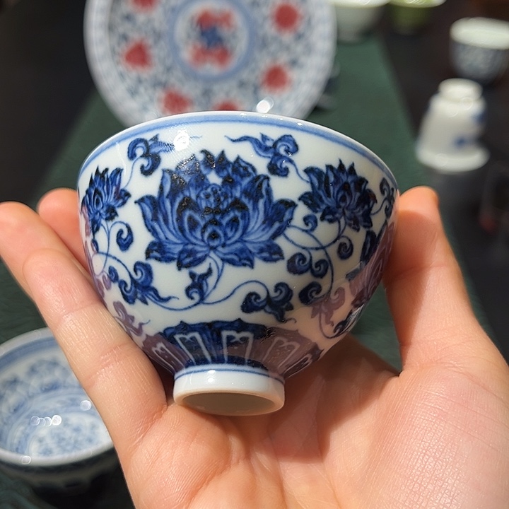 景土造物一束莲单杯杯