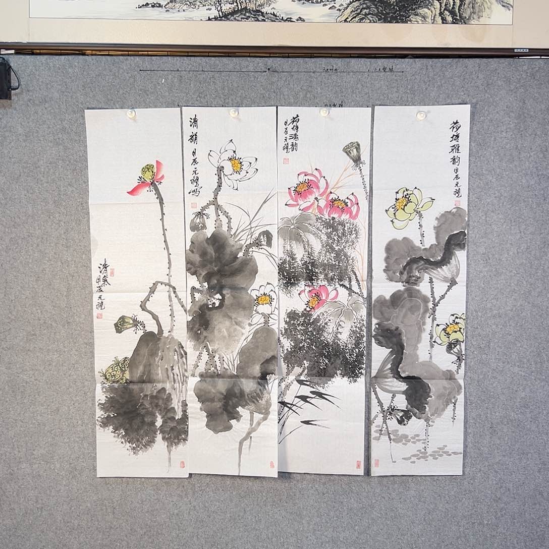 国画576 花鸟在此处飞翔也有了