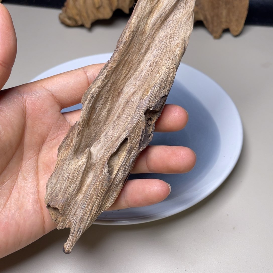 香榧木海南竹木根雕木料36克