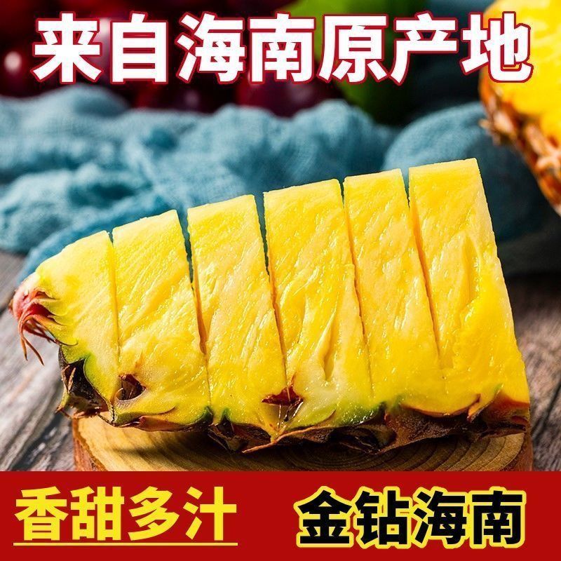 海南现摘采钻凤梨手撕蜂糖树上熟新鲜应季海南水果整箱包邮