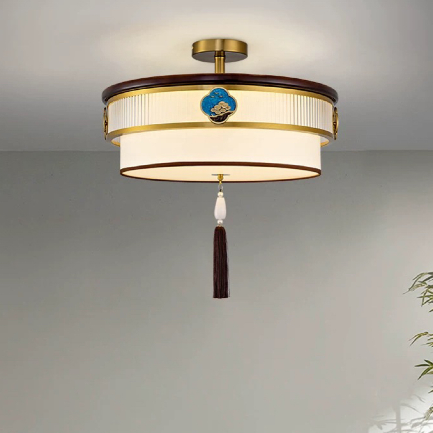 新中式吸顶灯卧室灯2025新款高级感主卧房间灯过道走廊中山灯具