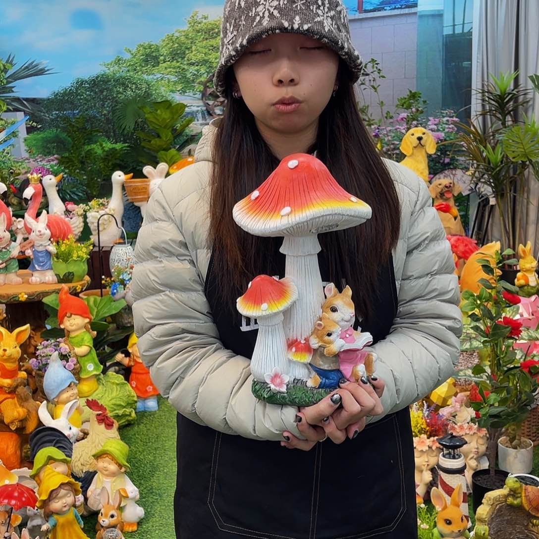 红陶花园庭院摆件&000&