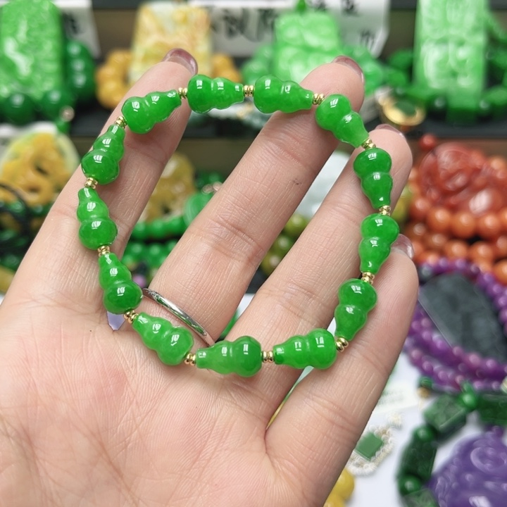 翡翠未镶嵌手链手串24