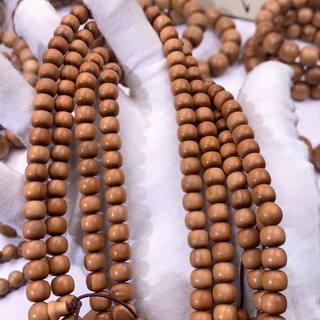 檀香木手串/手链顺纹黑肉老料全品78×108清仓