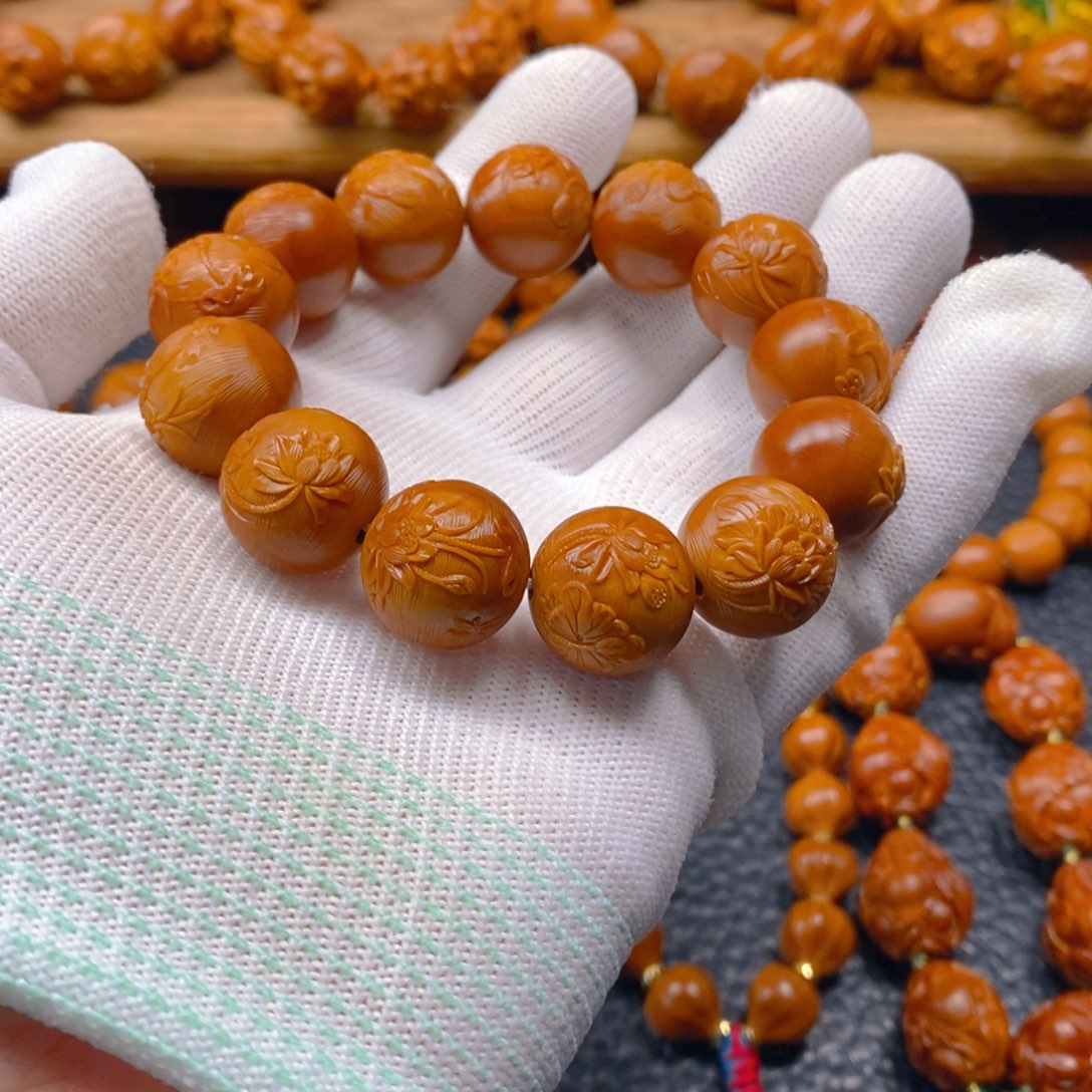 手串/手链橄榄核爱***人曹华老师1.75正圆，碧波青莲