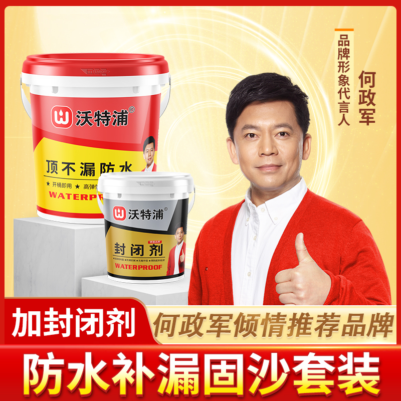 【5号】沃特浦固沙持久防水耐磨返碱补漏套装开盖即用