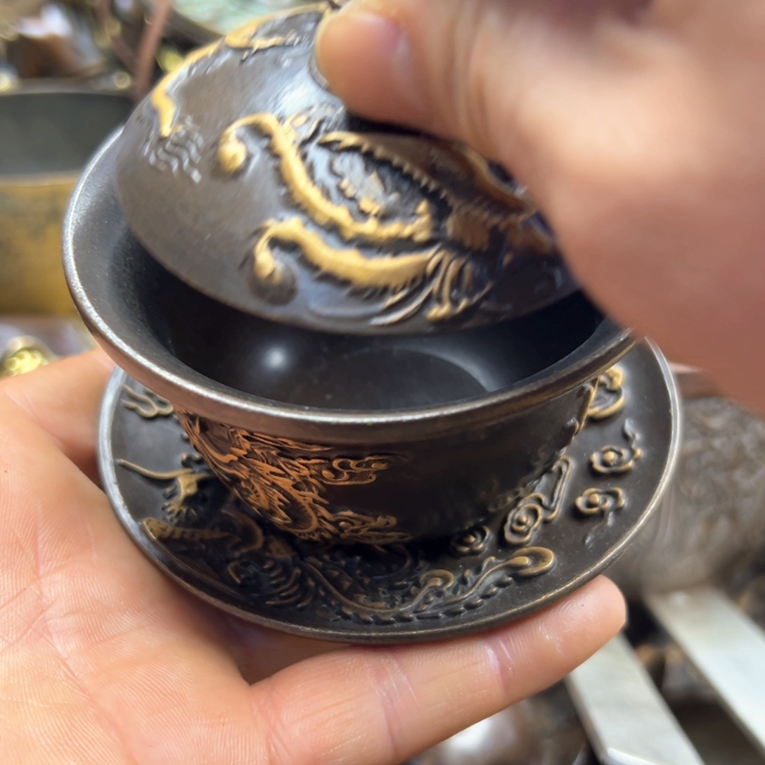 铜摆件欢迎欢迎你