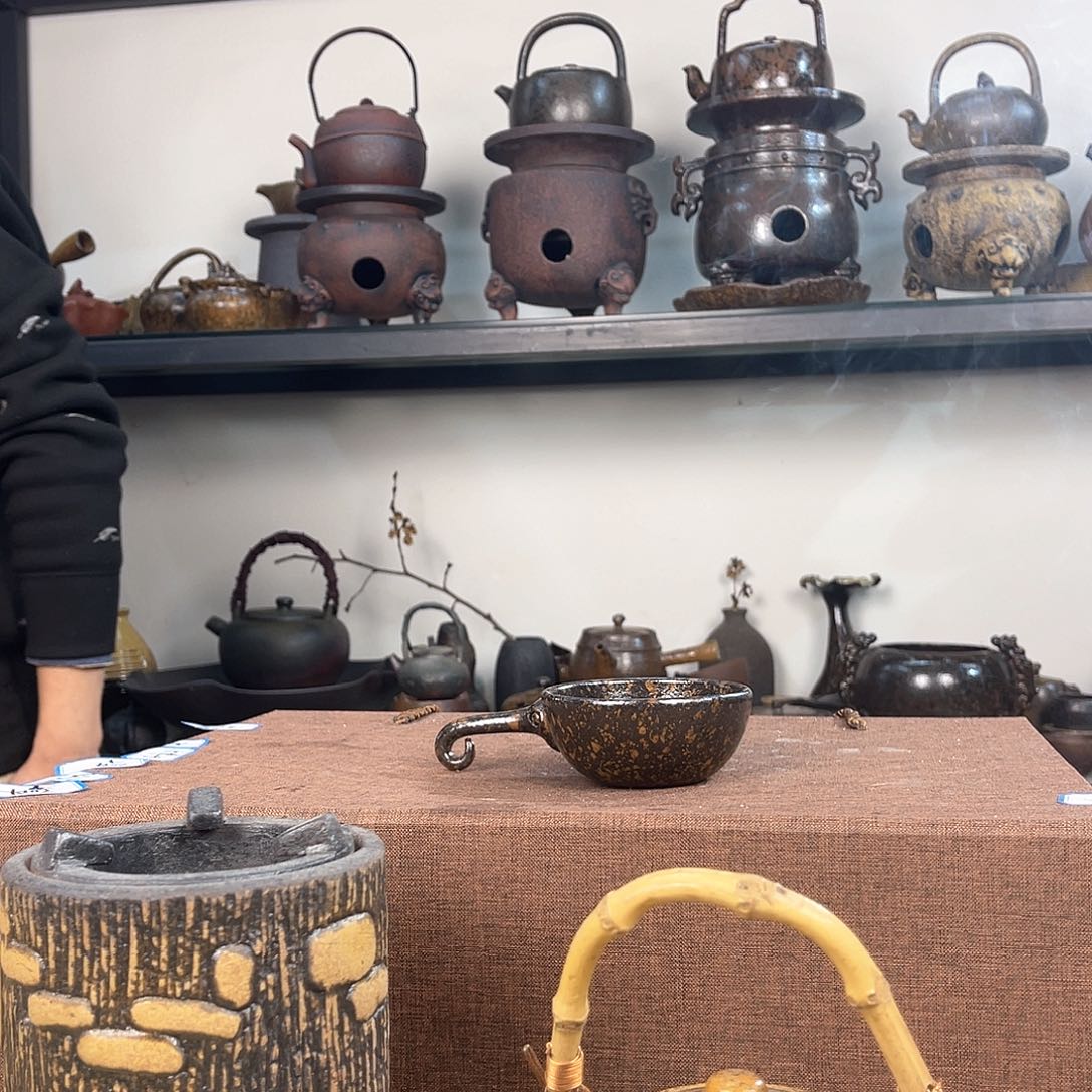 紫泥茶壶紫砂粗陶茶器