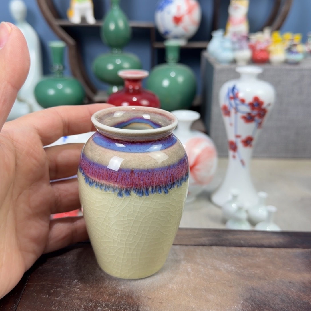 陶瓷手工小花器摆件