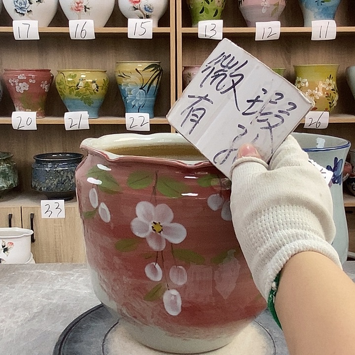 缸3xc景德镇陶瓷花盆