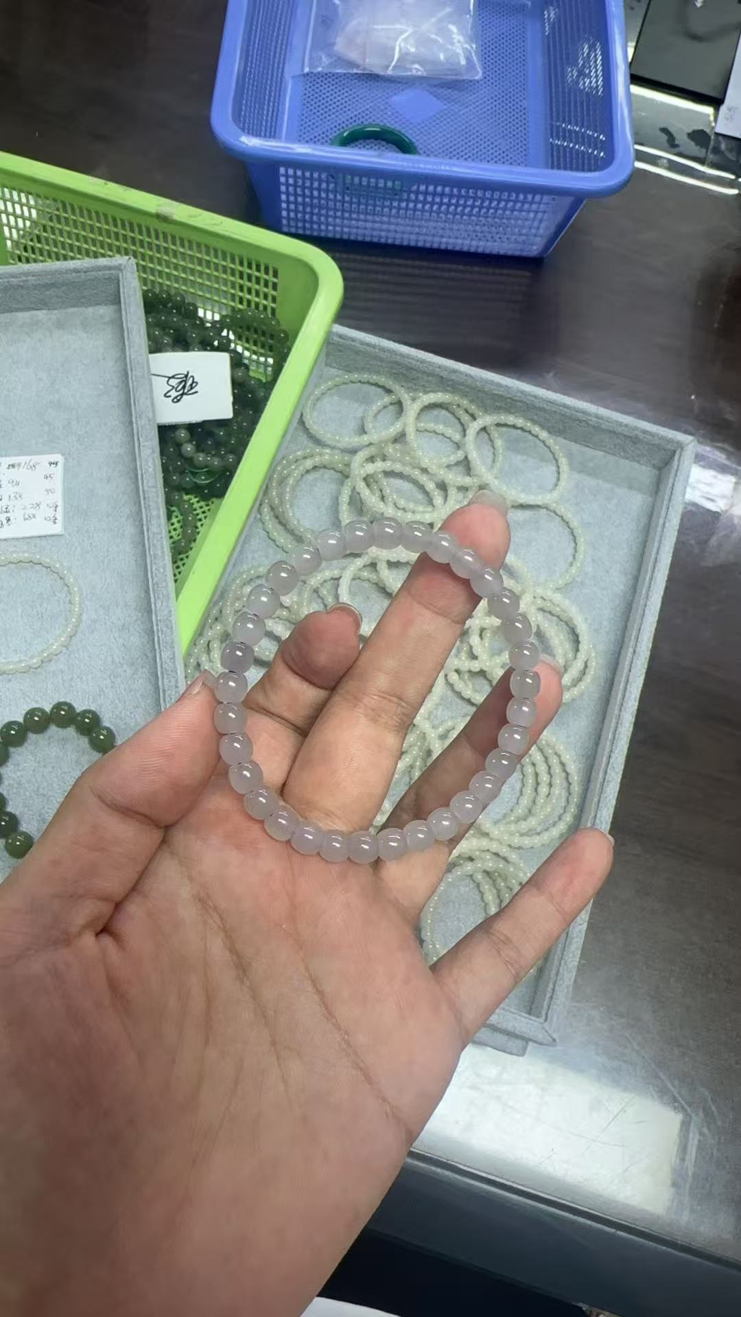  袅袅烟【上新了故宫】和田玉6mm单圈手串