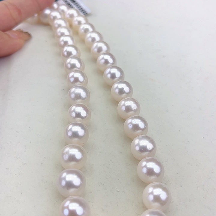 淡水珍珠颈饰银S925镶嵌11-12极光冷白炫彩高品