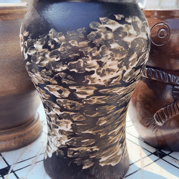 紫砂花盆高约28口约15