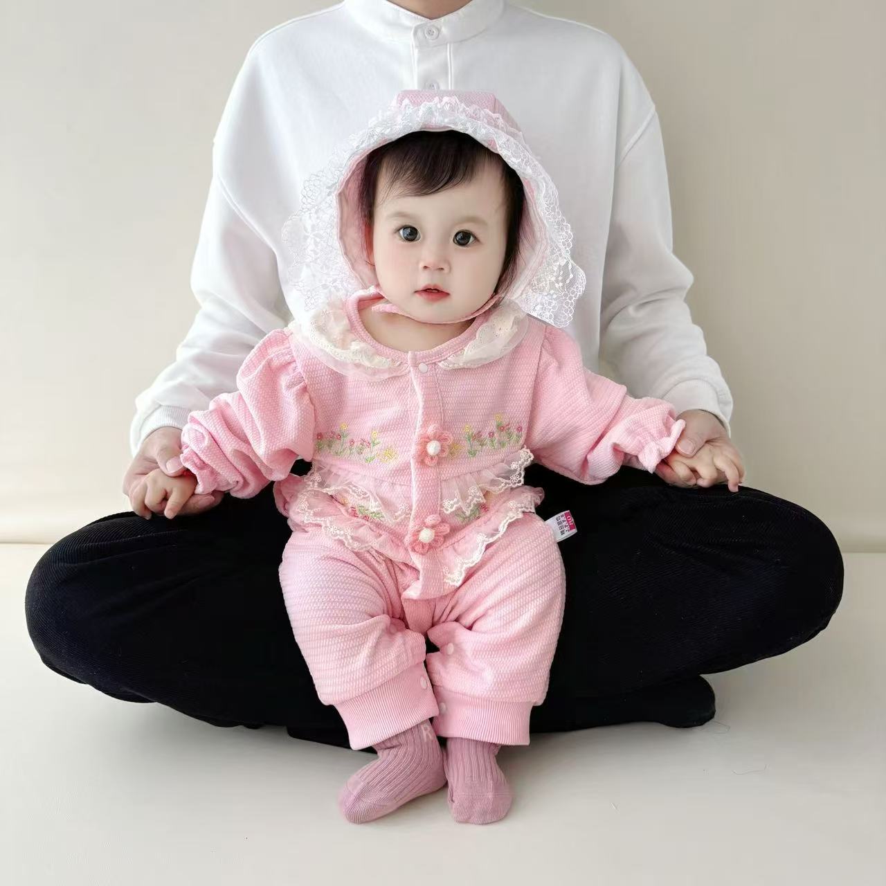 婴儿连体衣春秋款衣服新生儿外出纯棉公主服女童宝宝初早春装爬服