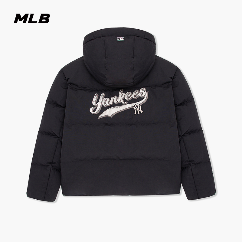 MLB官方男女情侣复古时尚学院风百搭连帽羽绒服25秋冬新款DJV03