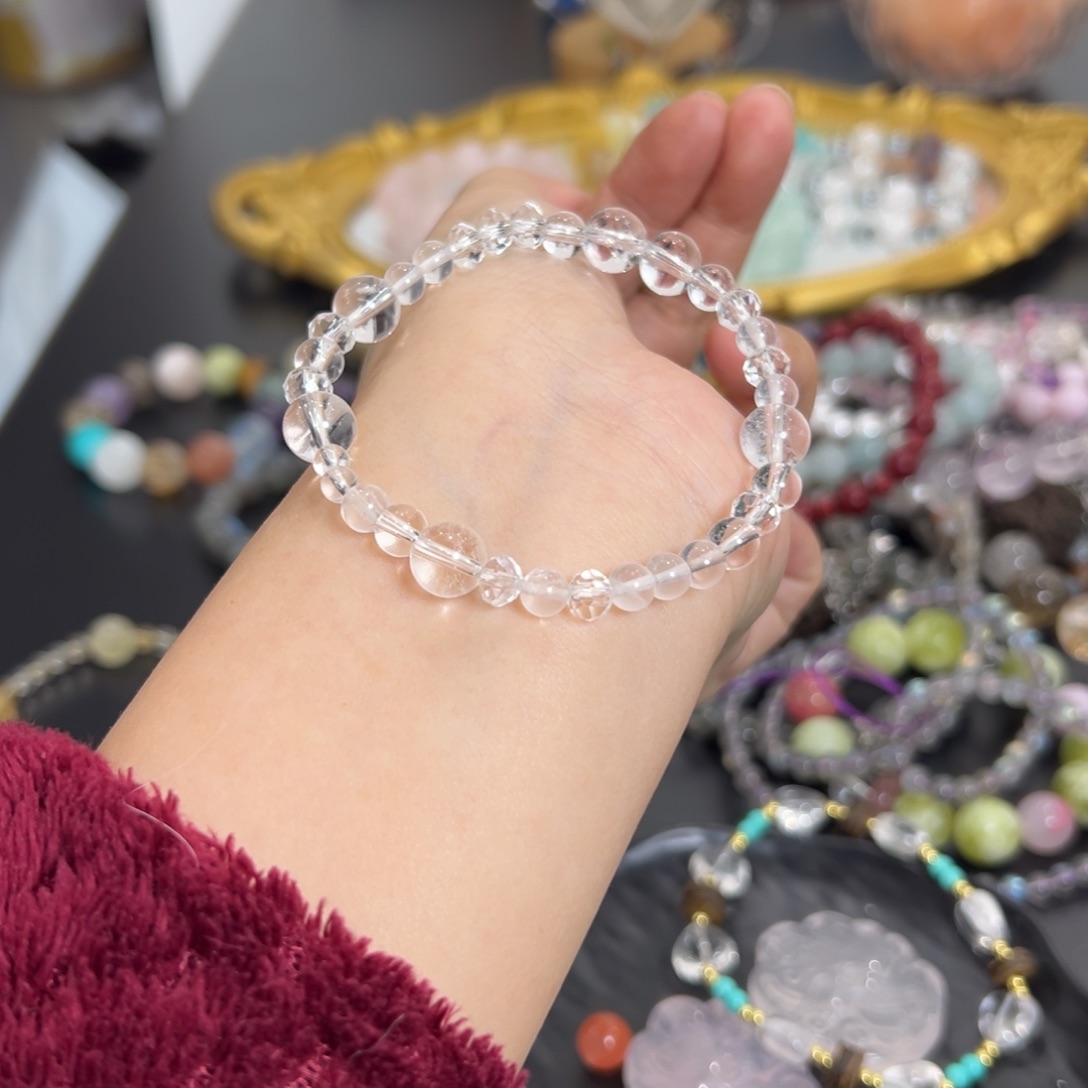 未镶嵌水晶手串白水晶