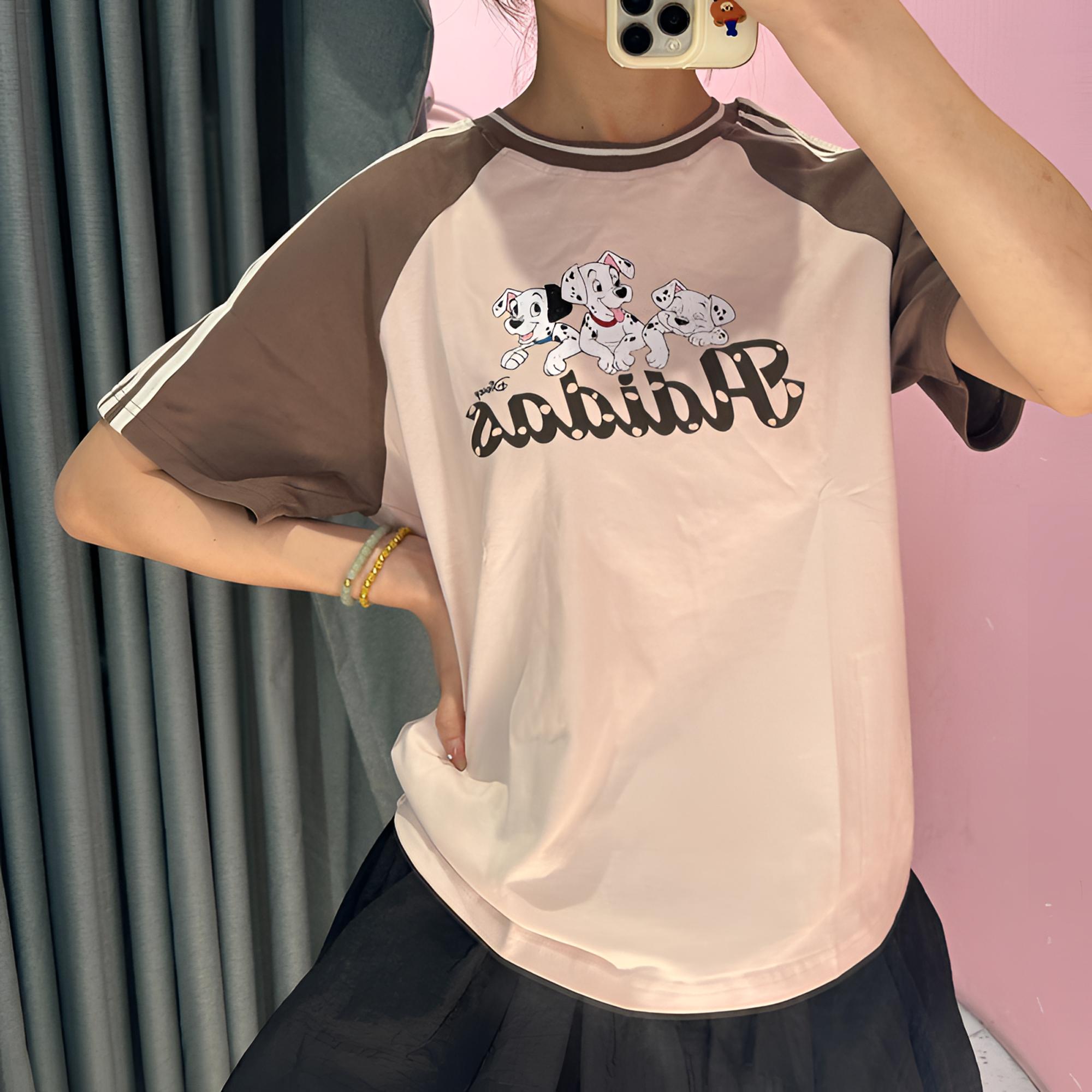 adidas/阿迪达斯女装迪士尼斑点狗联名潮流限定百搭短袖KG6699