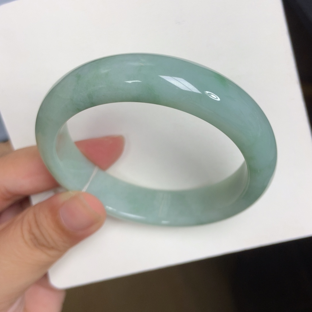 翡翠未镶嵌手镯53.7-13.4-7.3