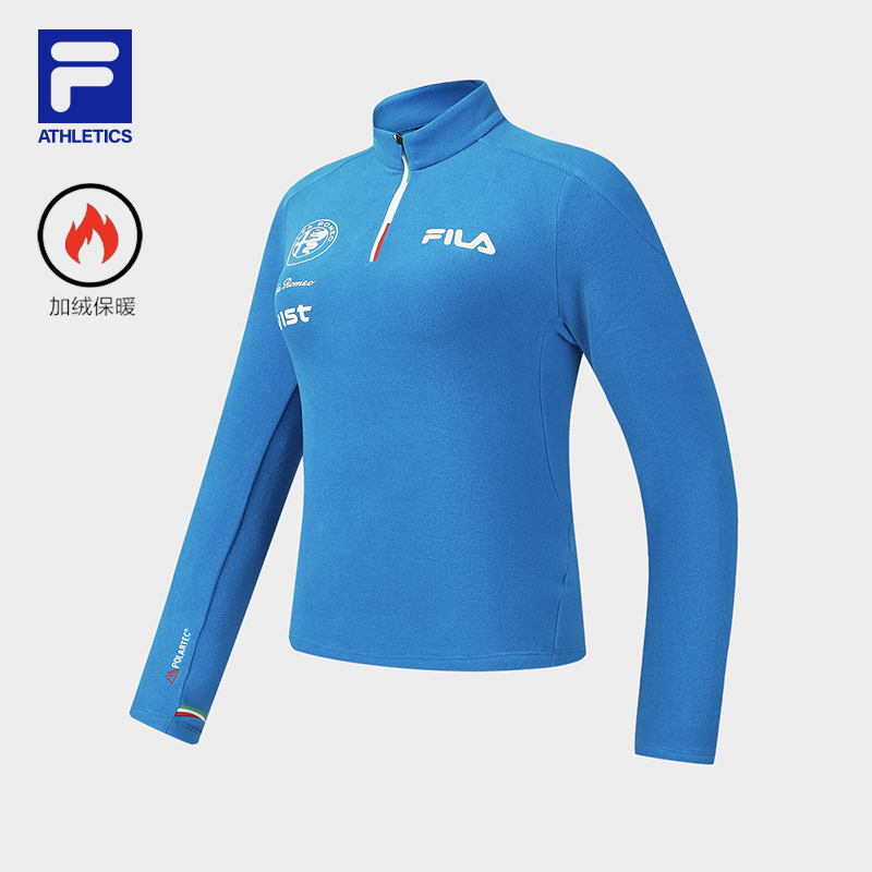Fila/斐乐女子【五方联名加绒T恤】保暖半高领运动长袖A11W617201F
