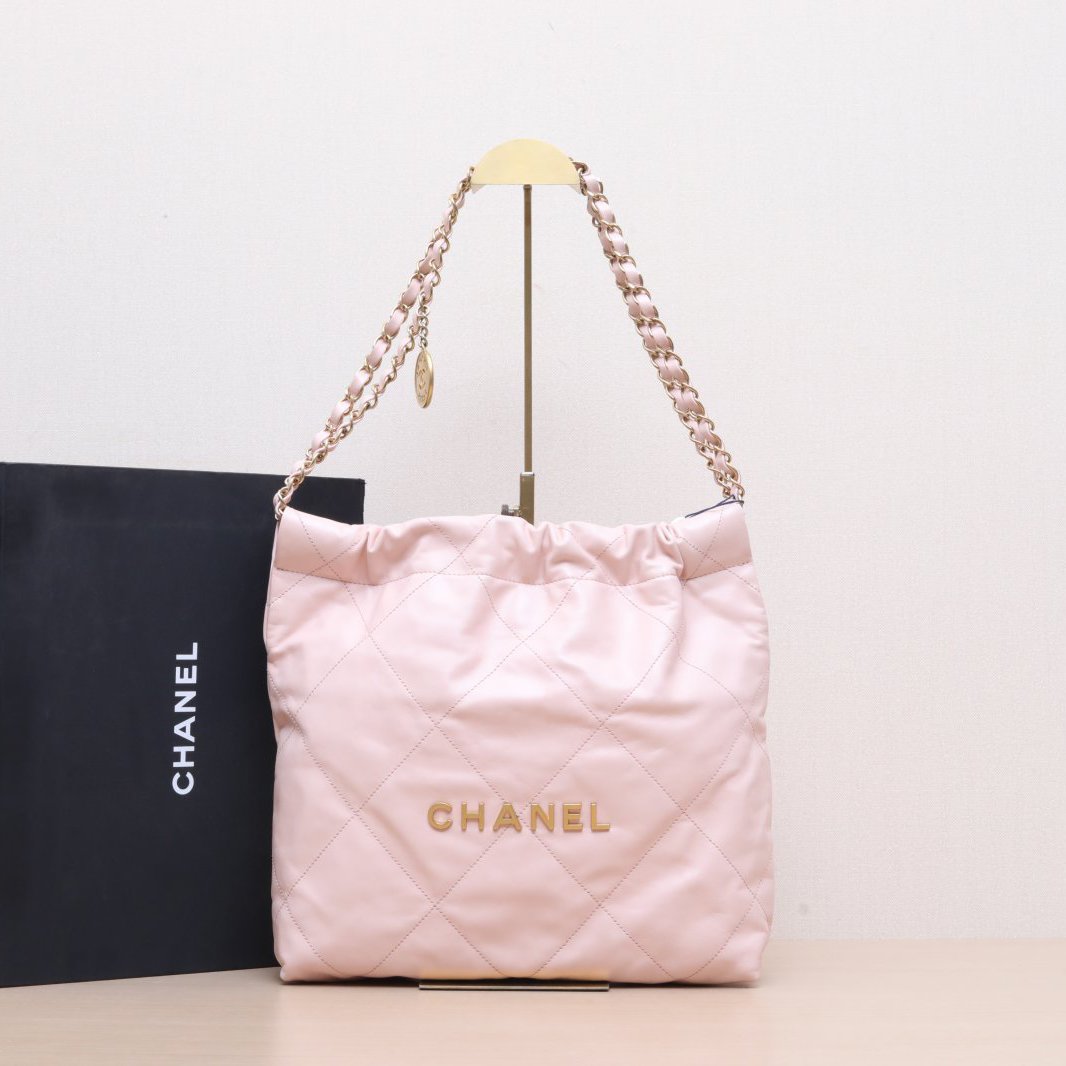 95新 Chanel/香奈儿 定 全28999 小花Jerry 22Bag 小号 粉色 芯片