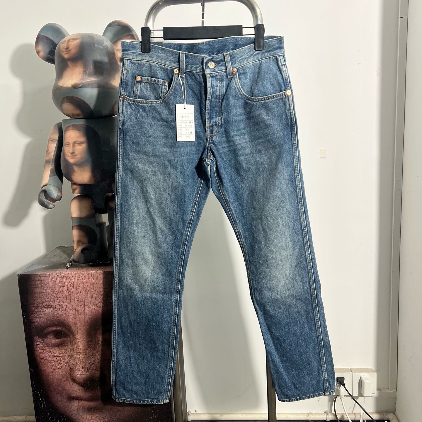 99新 GUCCI/古驰 皮牌牛仔裤 AA2303尺码32 裤长98 腰围42