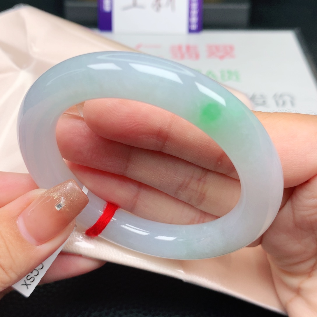 未镶嵌手镯翡翠53.54胖圆 新货