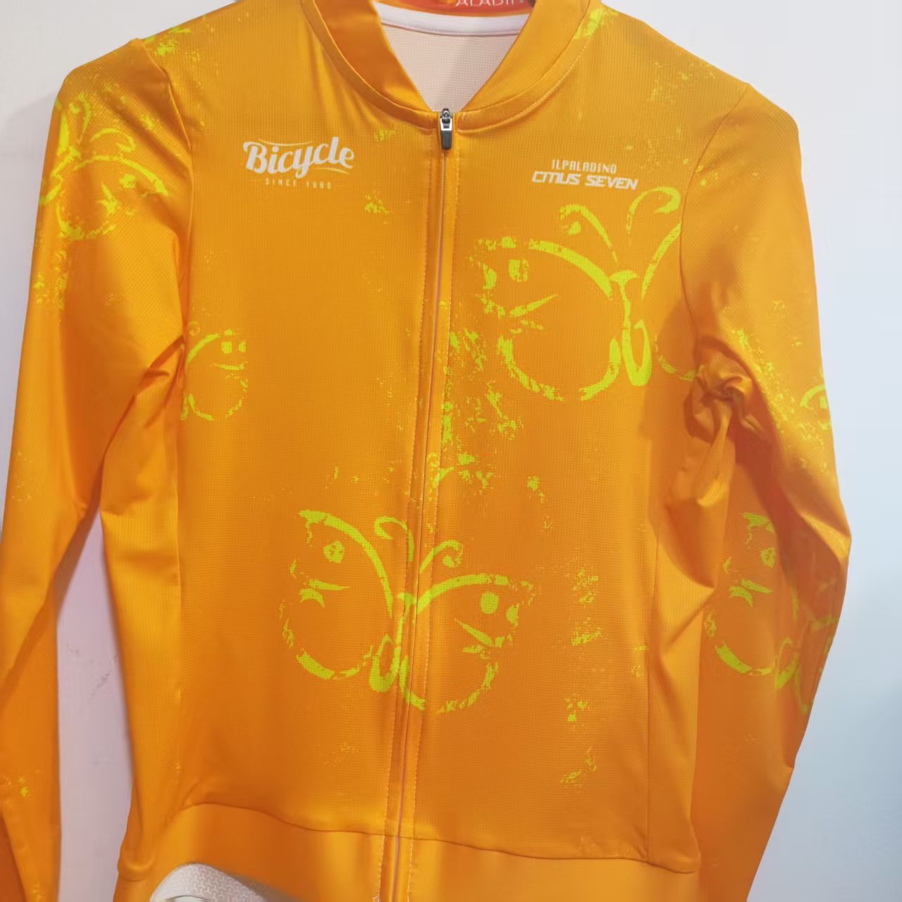 SQ 2749【黄色蝴蝶竞技版短款3D六元棉纱】骑行服高弹薄款男女士