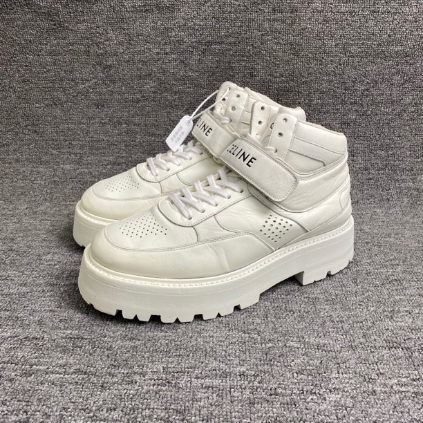 95新 Celine/思琳 41码 celine运动鞋 黑白高帮靴休闲鞋 总体很新