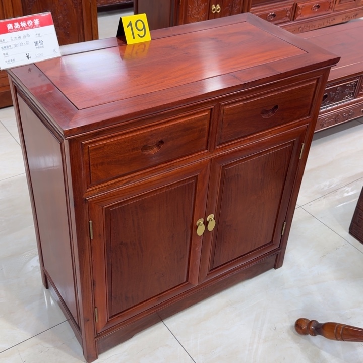 花梨木类储物柜洮**久78缅花餐边柜素面