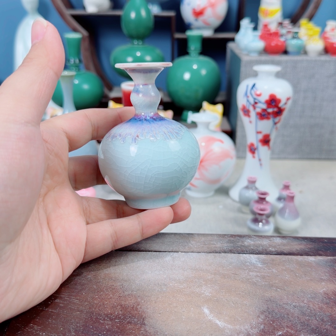 陶瓷手工小花器摆件