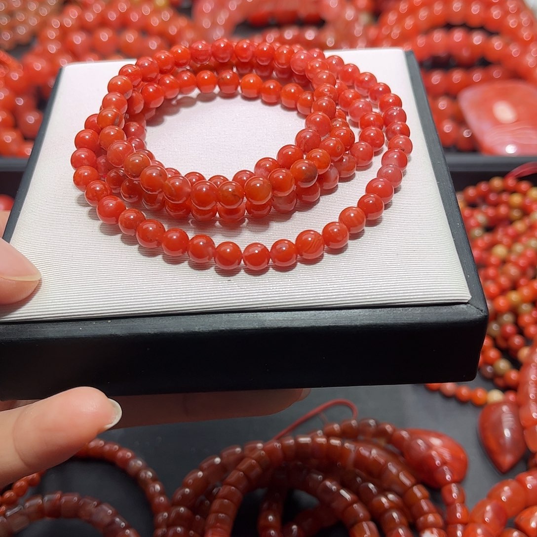 南红玛瑙手链未镶嵌糖***汉