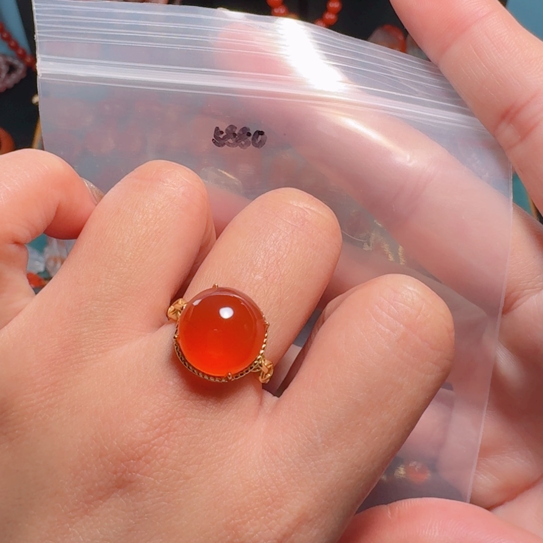 南红玛瑙南红 银S925镶嵌