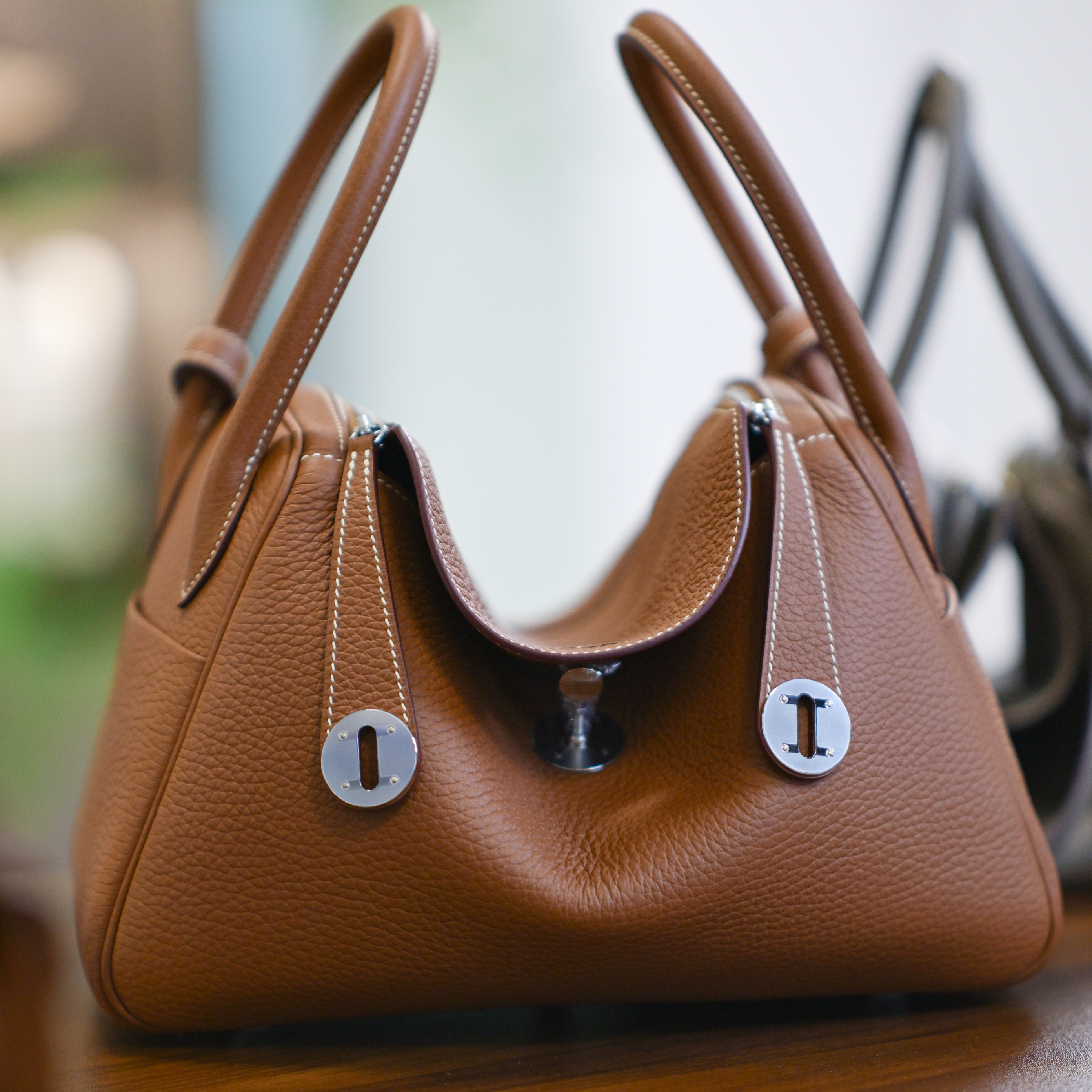 【艾琳高定】琳迪TC牛皮全手工手缝蜡线简约时尚单肩斜跨19CM/26CM