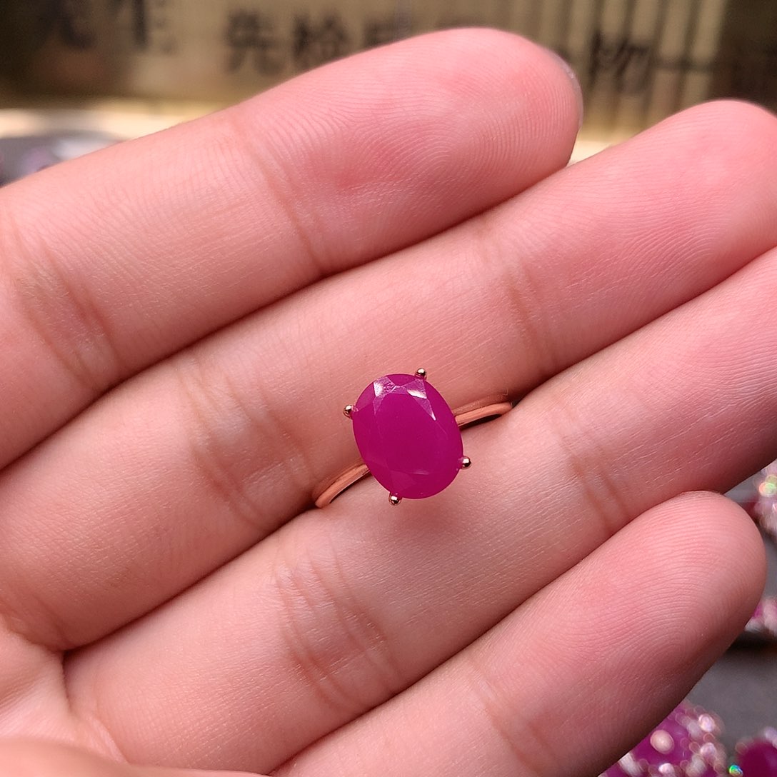 红宝石手链银S925镶嵌