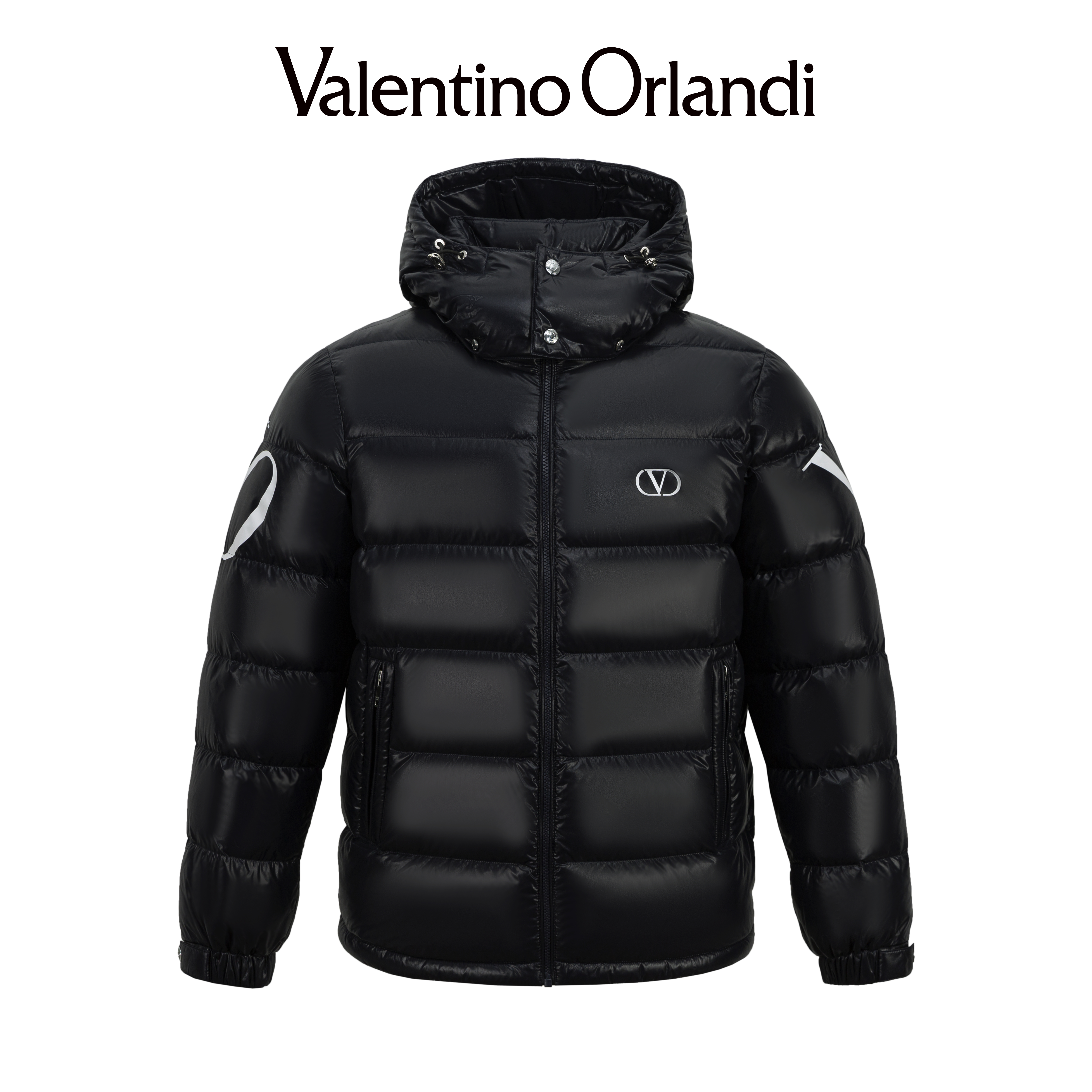 Valentino orlandi秋冬男士B版时尚百搭休闲可拆卸连帽短款羽绒服
