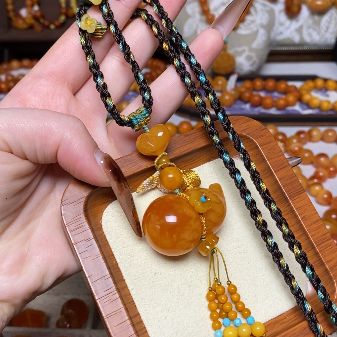 【闪购商品】蜜蜡颈饰未镶嵌项链