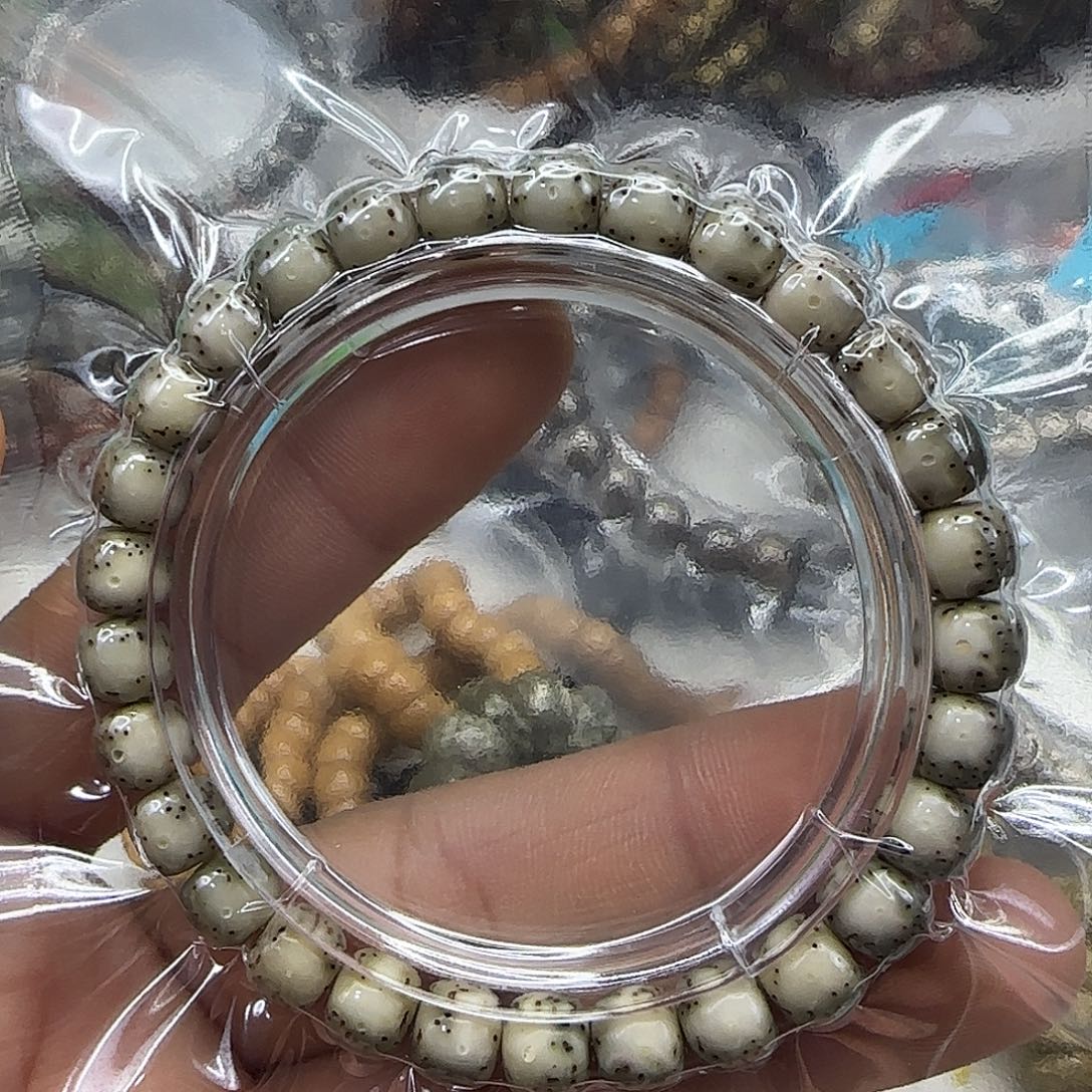 星月菩提手串188高端半壁留白星月菩提87单圈河豚带月