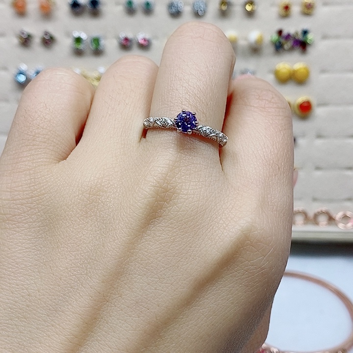 坦桑石戒指银S925镶嵌