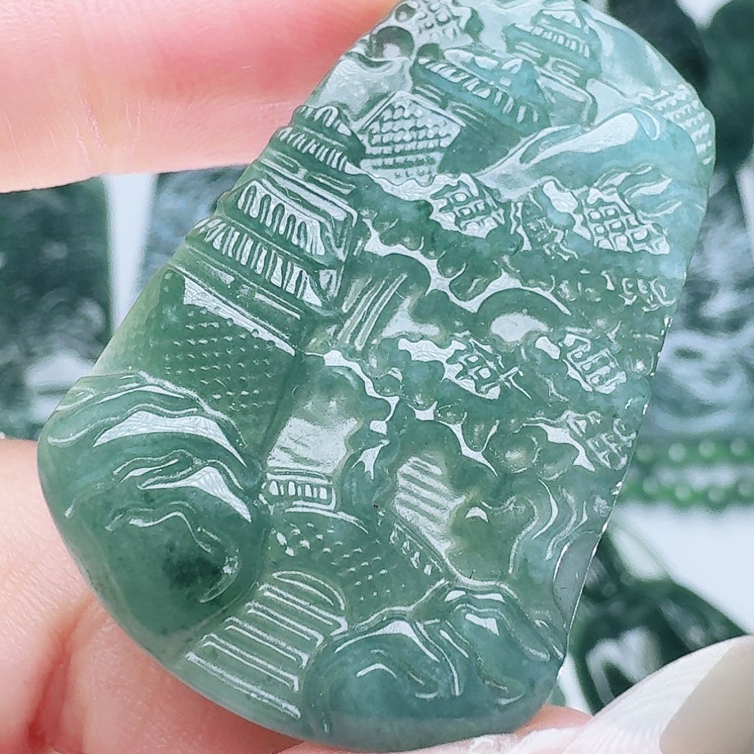 翡翠未镶嵌颈饰11