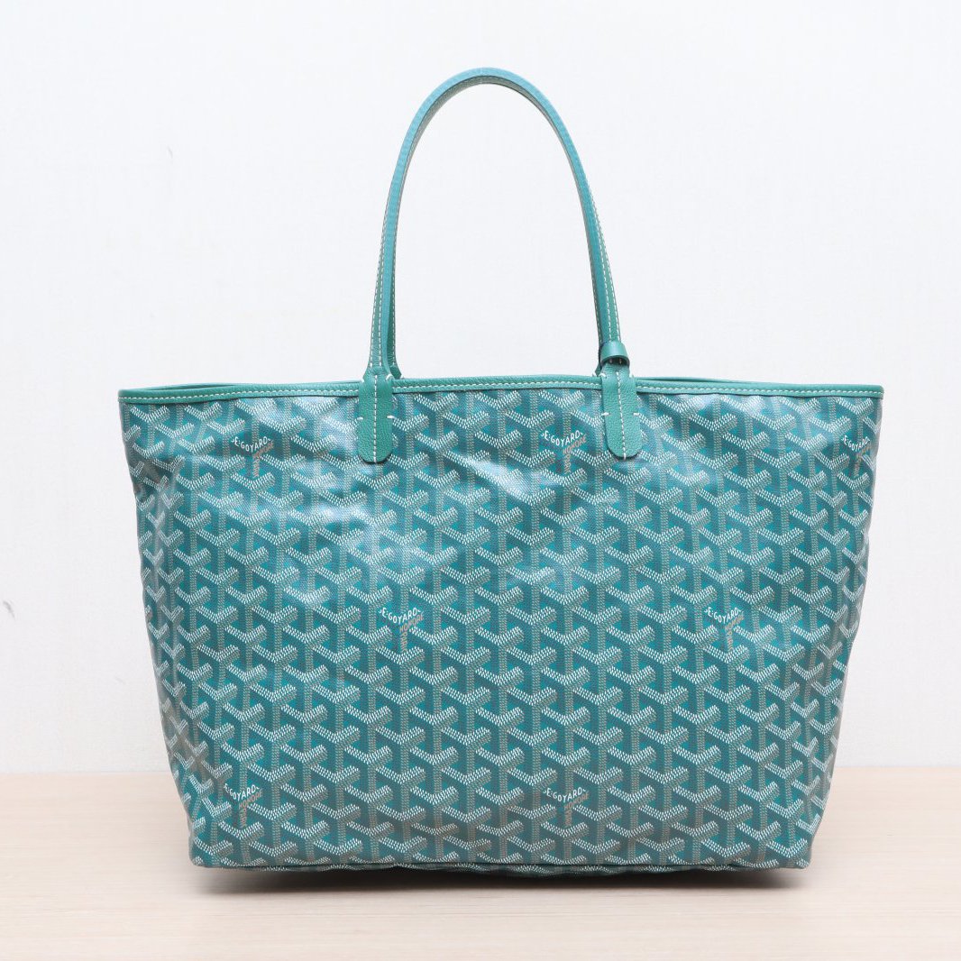 99新 Gaoy/戈雅 小花攀攀Saint Louis 购物袋 子母包 34 中号绿色